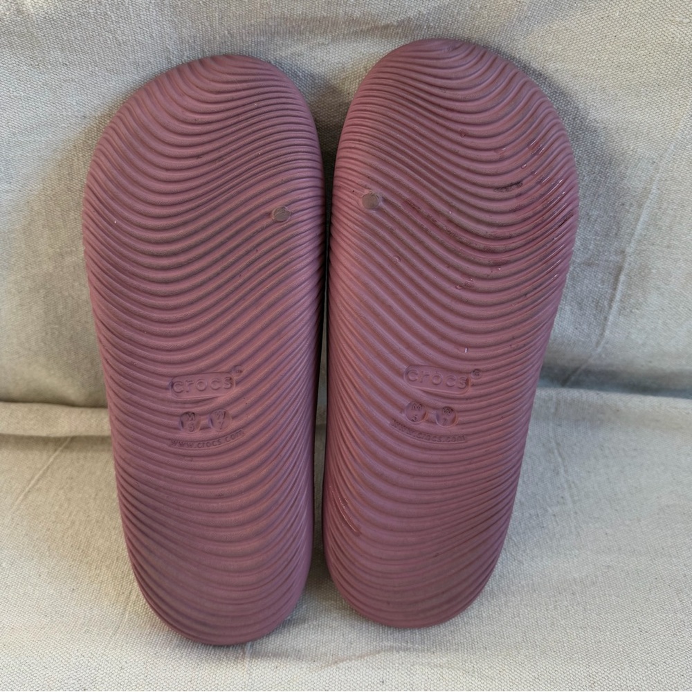 Crocs Mellow Recovery Slides Mauve Mist Pink Women's 7 Men's 5 Comfort Sandals - Picture 7 of 11